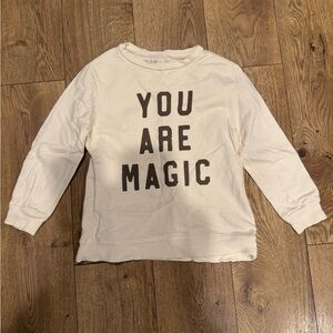 Jean + June Kids Cream 'You Are Magic' Sweatshirt